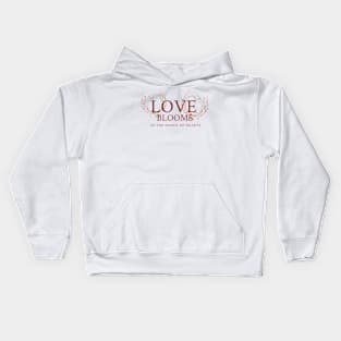 Love Blooms In The Dance of Hearts Kids Hoodie